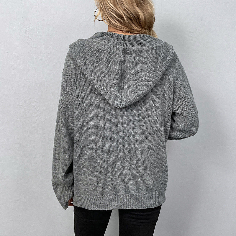 LionVII Hooded Sweater Women's Knitted Coats