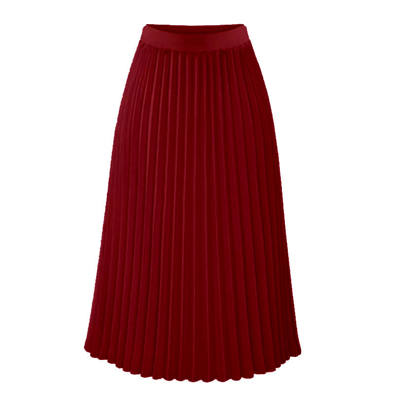 LionVII Women's Chiffon High Waist Pleated Skirts