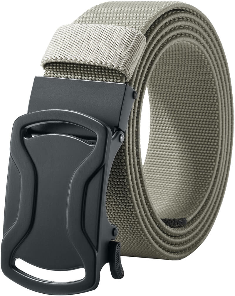 LionVII Elastic Ratchet Men Belts, 1 3/8" Stretch Belt with Automatic Buckle for Men, Adjustable Trim to Fit 28-49" Waist