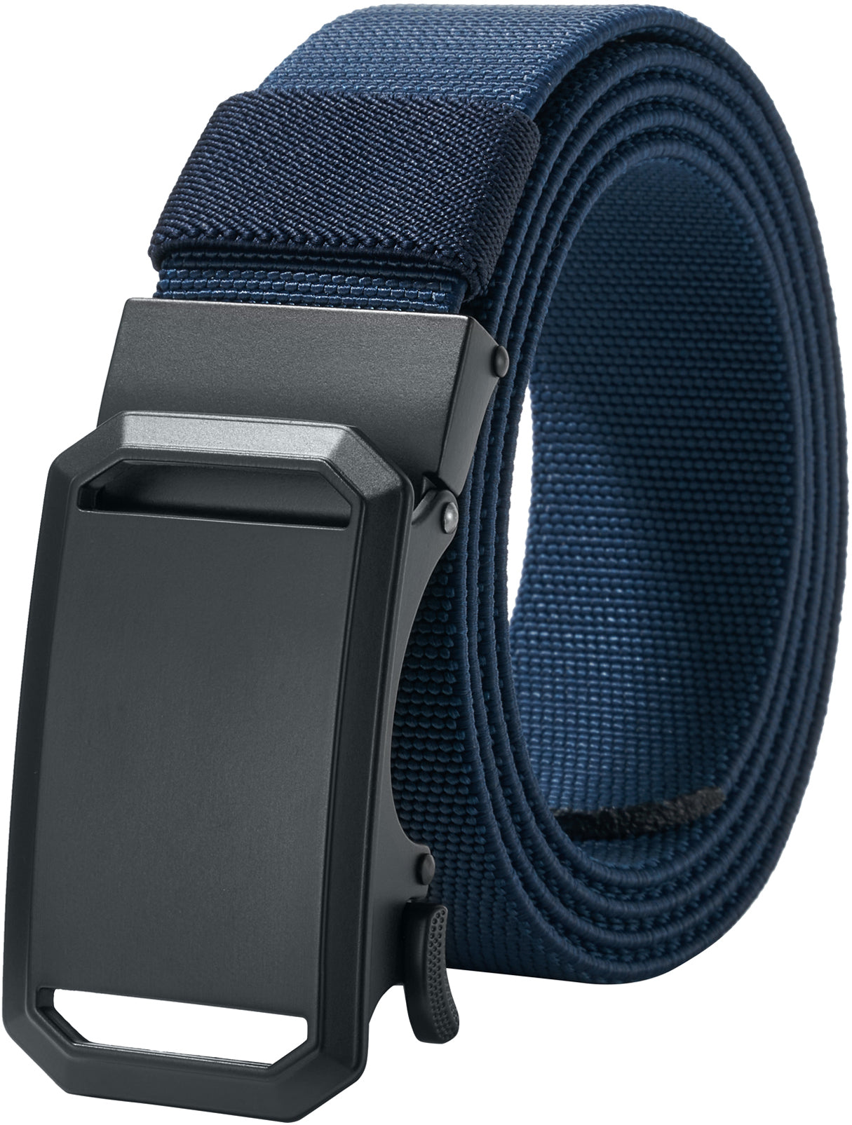 LionVII Ratchet Elastic Stretch Belts, 1 3/8" Slide Belt for Men with Automatic Buckle for Men Dress, Adjustable Trim to Fit 28-49" Waist
