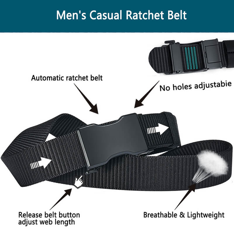 LionVII Ratchet Belts for Men, 1 3/8" Slide Belt with Automatic Buckle for Men Dress, Adjustable Trim to Fit 28-49" Waist