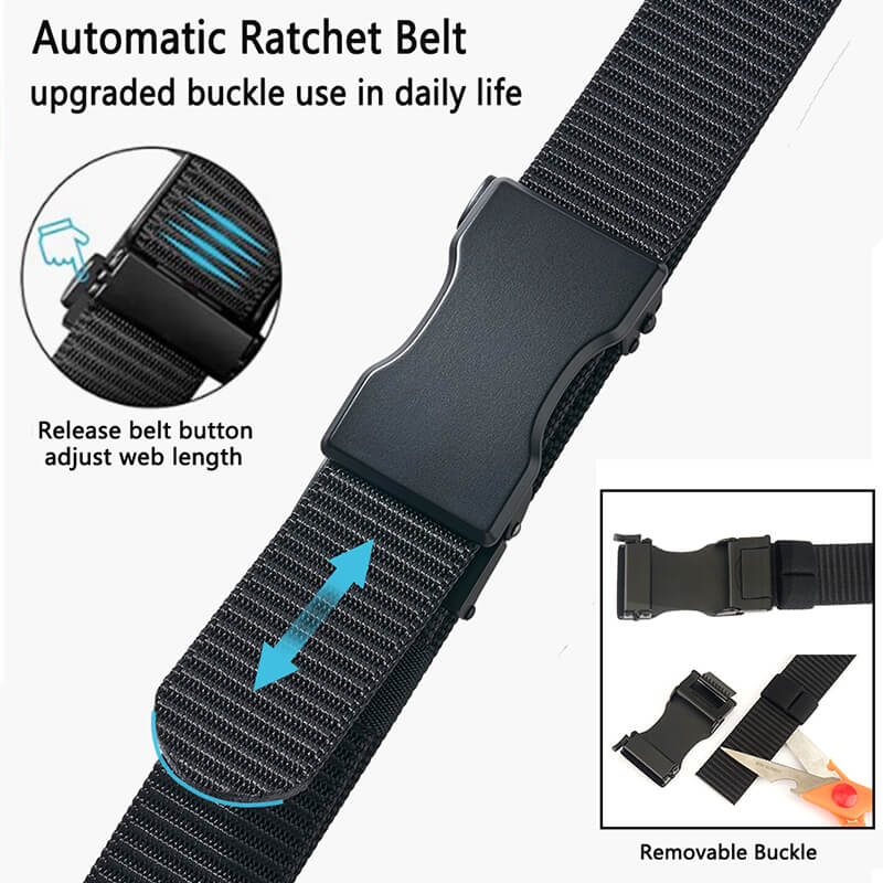 LionVII Ratchet Belts for Men, 1 3/8" Slide Belt with Automatic Buckle for Men Dress, Adjustable Trim to Fit 28-49" Waist