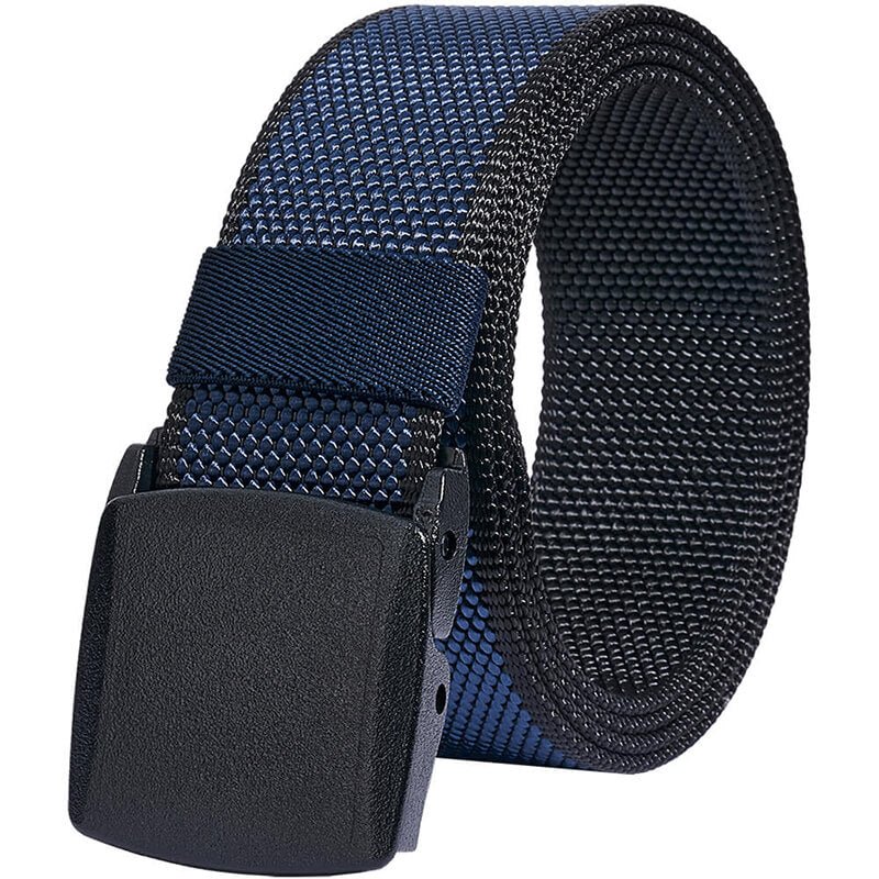 LionVII Mens Belt Web, Nylon Canvas Army Belt with Plastic Buckle Durable Breathable Waist Belt for Work Travel Golf Outdoor Sports - LionVII