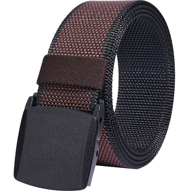 LionVII Mens Belt Web, Nylon Canvas Army Belt with Plastic Buckle Durable Breathable Waist Belt for Work Travel Golf Outdoor Sports - LionVII