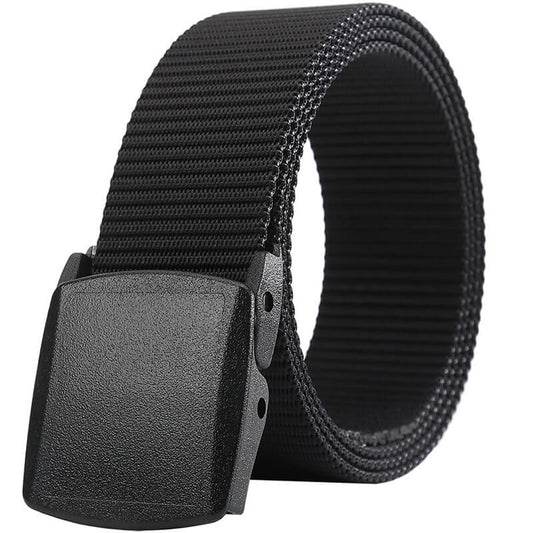 LionVII Mens Belts Web, Nylon Webbing Canvas Army Belt with Plastic Buckle Breathable for Work Travel Golf Outdoor Sports - LionVII