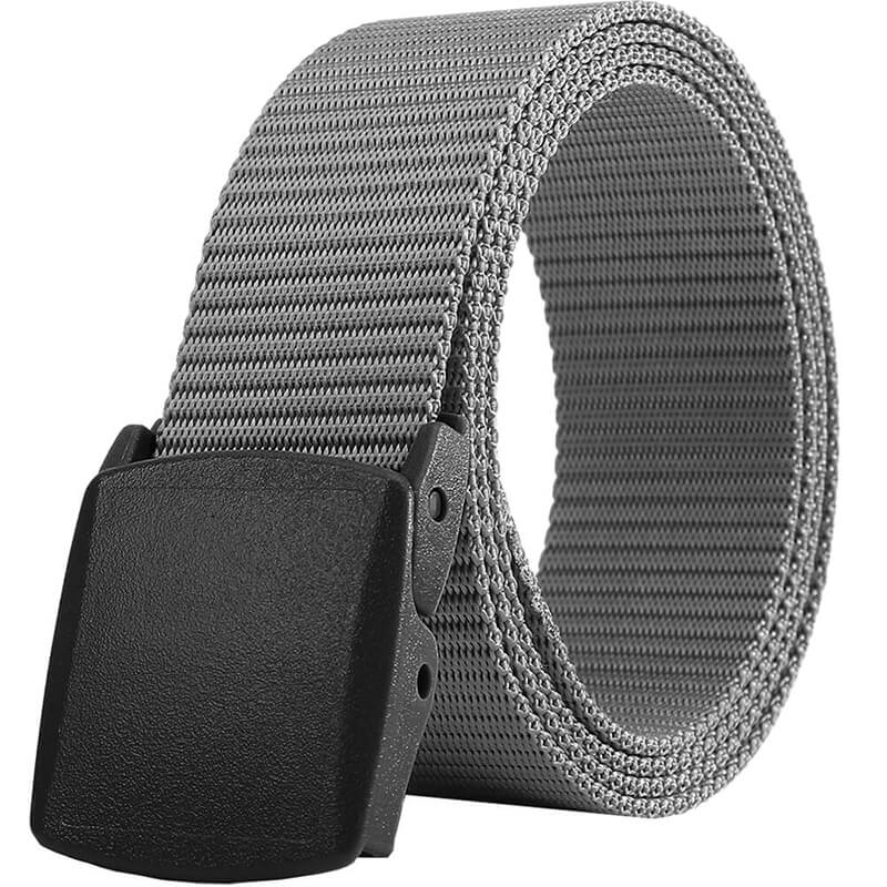 LionVII Mens Belts Web, Nylon Webbing Canvas Army Belt with Plastic Buckle Breathable for Work Travel Golf Outdoor Sports - LionVII
