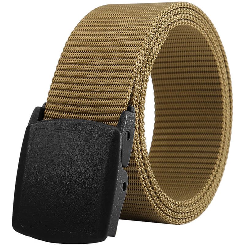 LionVII Mens Belts Web, Nylon Webbing Canvas Army Belt with Plastic Buckle Breathable for Work Travel Golf Outdoor Sports - LionVII