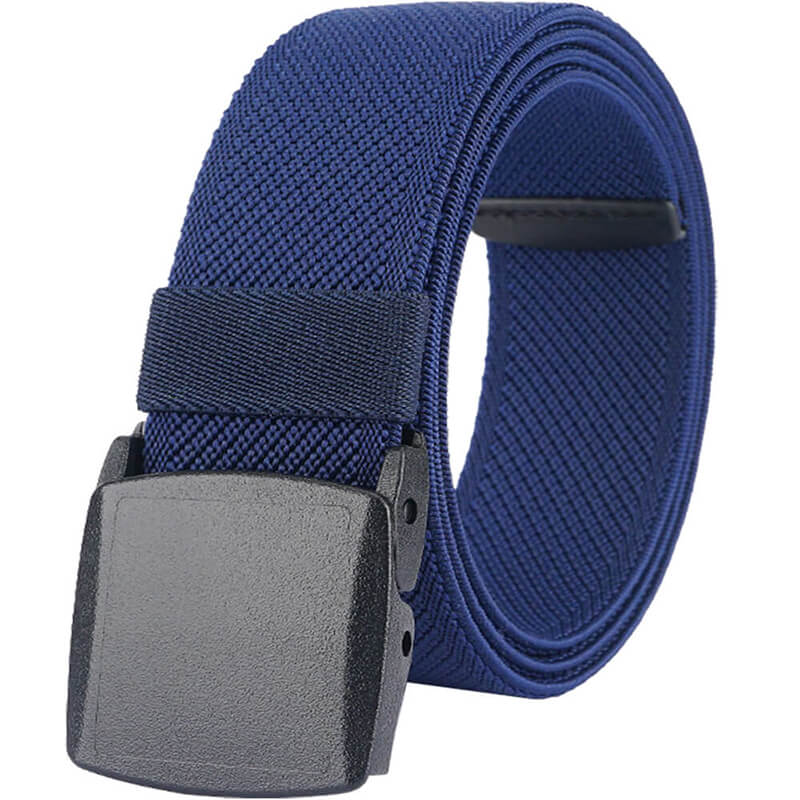LionVII Mens Elastic Stretch Belts, Webbing Canvas Sports Belt for Men Women with Plastic Buckle for Outdoor Work Travel Golf