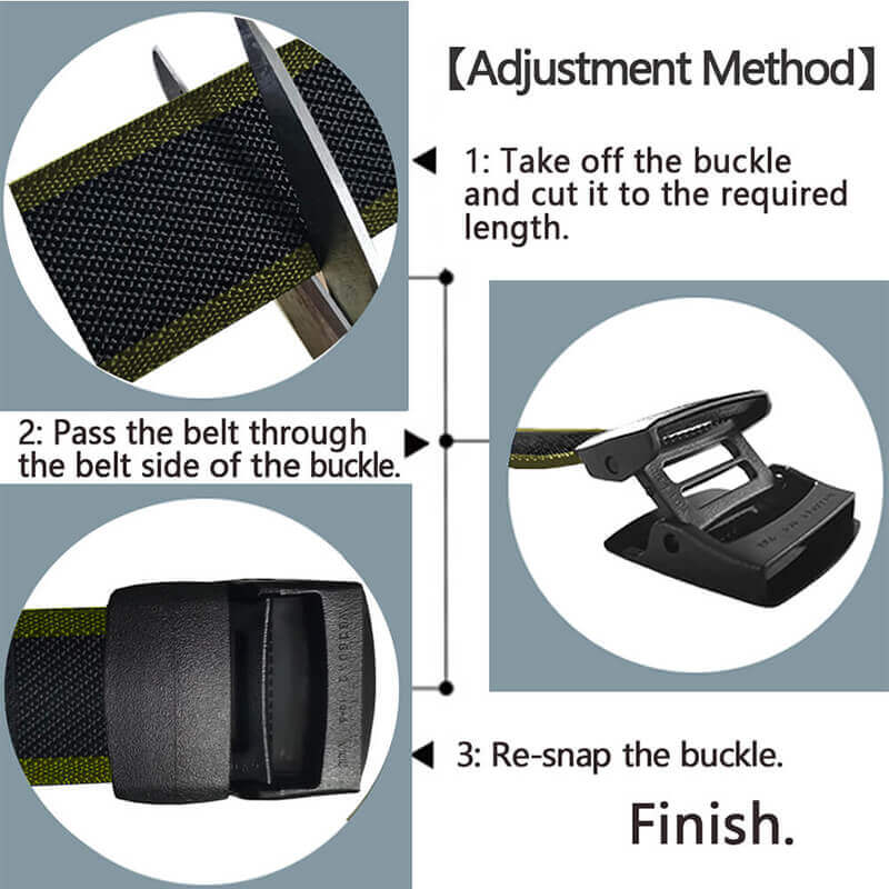 LionVII Men's Elastic Stretch Belts,Breathable Canvas Web Belt for Men Women with YKK Plastic Buckle for Travel Work Sports - LionVII