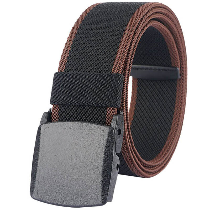 LionVII Men's Elastic Stretch Belts,Breathable Canvas Web Belt for Men Women with YKK Plastic Buckle for Travel Work Sports - LionVII