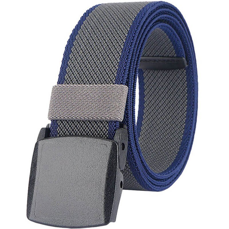 LionVII Men's Elastic Stretch Belts,Breathable Canvas Web Belt for Men Women with YKK Plastic Buckle for Travel Work Sports - LionVII
