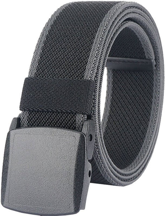 LionVII Men's Elastic Stretch Belts,Breathable Canvas Web Belt for Men Women with YKK Plastic Buckle for Travel Work Sports - LionVII
