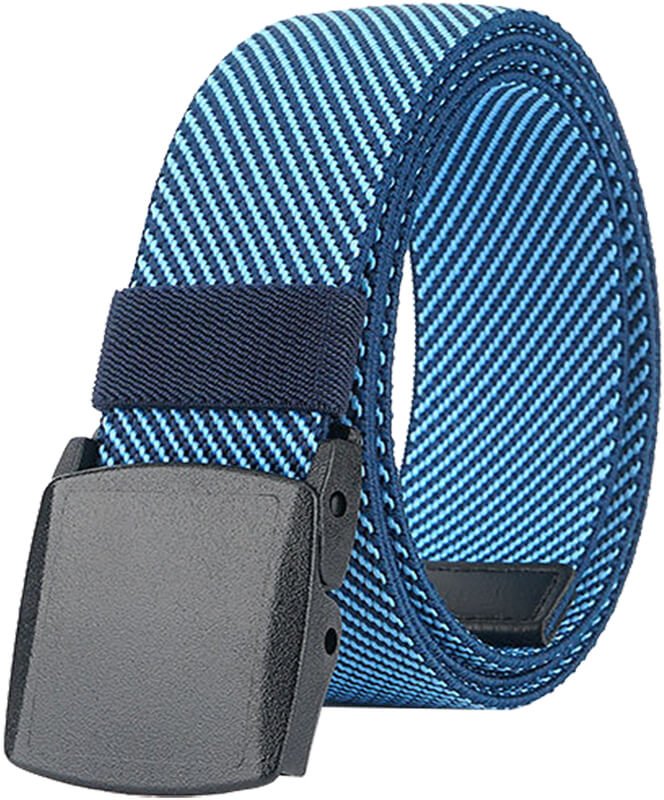 LionVII Men's Elastic Stretch Belts,Breathable Nylon Casual Web Belt for Men Women with No Metal Plastic Buckle for Work Outdoor Sports, - LionVII