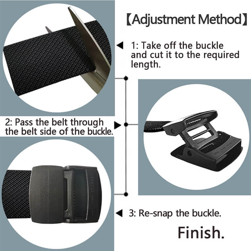 LionVII Men's Elastic Stretch Belts,Breathable Nylon Casual Web Belt for Men Women with No Metal Plastic Buckle for Work Outdoor Sports, - LionVII