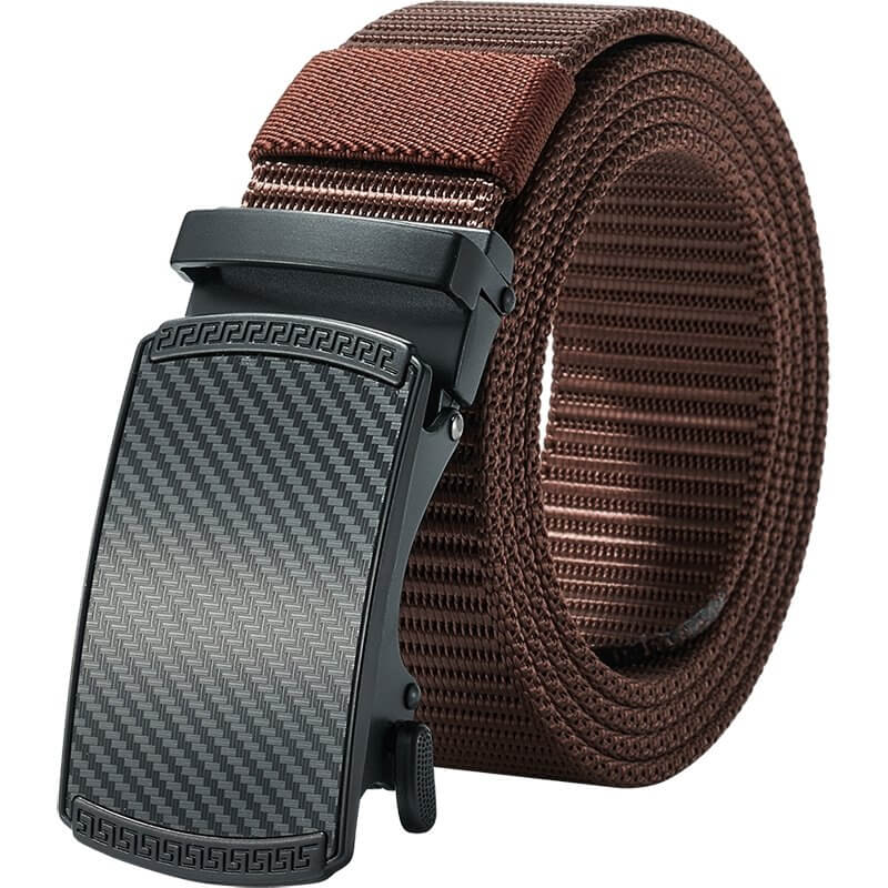 LionVII Men's Ratchet Belts, Casual Web Belt with Click Buckle 1 3/8" Nylon Waist Strap for Work, Trim to Fit 27-44" Waist… - LionVII