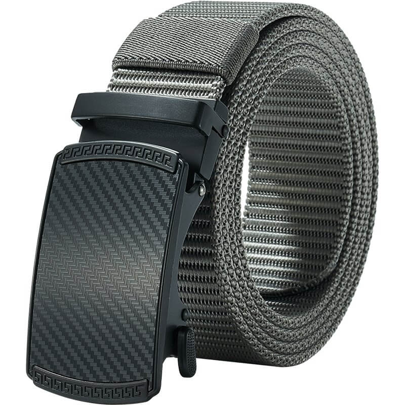 LionVII Men's Ratchet Belts, Casual Web Belt with Click Buckle 1 3/8" Nylon Waist Strap for Work, Trim to Fit 27-44" Waist… - LionVII