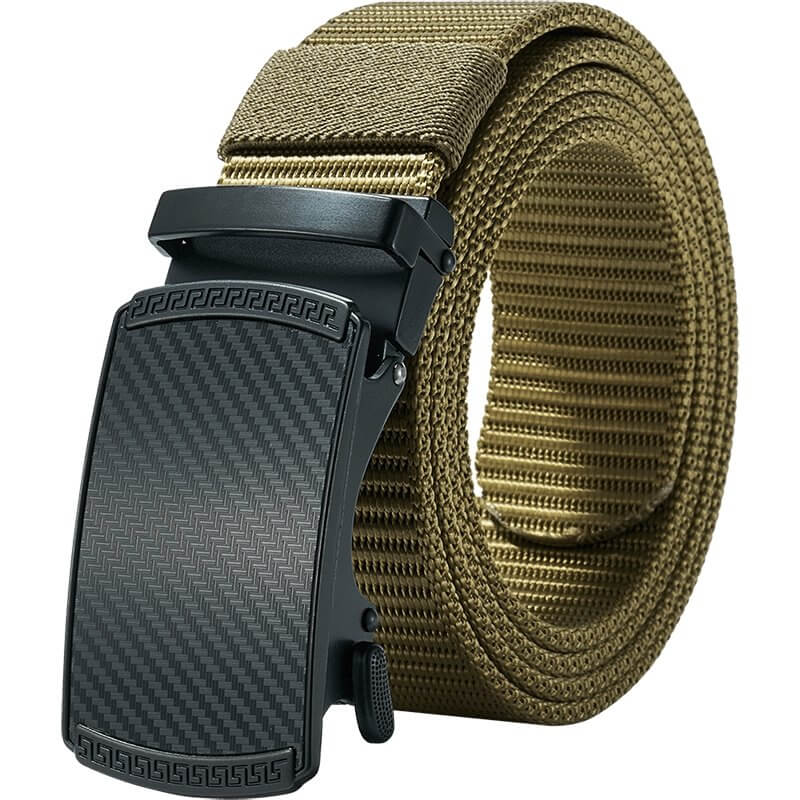 LionVII Men's Ratchet Belts, Casual Web Belt with Click Buckle 1 3/8" Nylon Waist Strap for Work, Trim to Fit 27-44" Waist… - LionVII