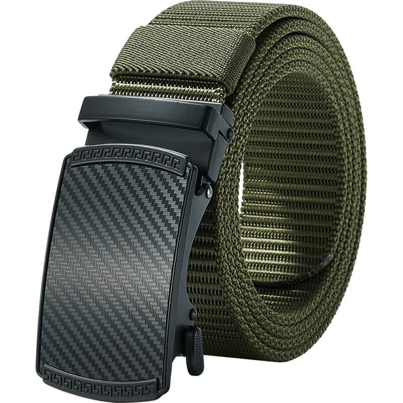 LionVII Men's Ratchet Belts, Casual Web Belt with Click Buckle 1 3/8" Nylon Waist Strap for Work, Trim to Fit 27-44" Waist… - LionVII