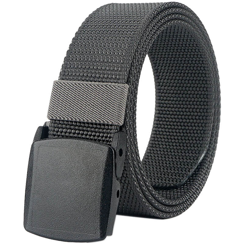 Mens Belt Web, Casual Belt with Plastic Buckle Breathable, Easy Trim to Fit 27- 46" Pants - LionVII