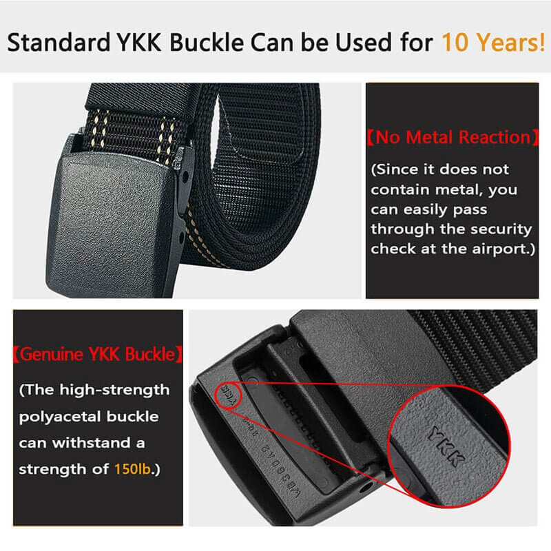 Mens Belts Web, Work Belt for Men with Plastic Buckle Durable Breathable Belts for Sport Trim to Fit 27- 46" Waist - LionVII
