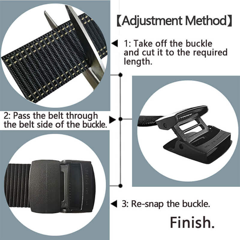 Mens Belts Web, Work Belt for Men with Plastic Buckle Durable Breathable Belts for Sport Trim to Fit 27- 46" Waist - LionVII