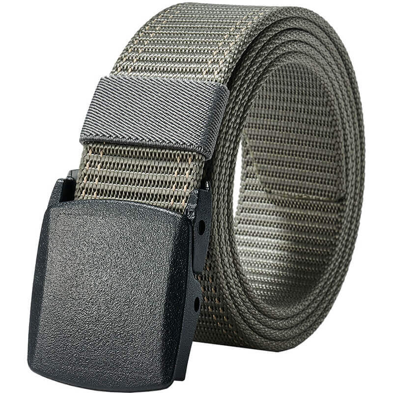 Mens Belts Web, Work Belt for Men with Plastic Buckle Durable Breathable Belts for Sport Trim to Fit 27- 46" Waist - LionVII