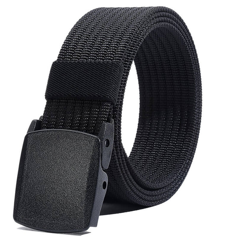 Men's Nylon Belt, Military Belts Breathable Webbing Canvas Belt with Plastic Buckle, Easy Trim to Fit 27-46" Waist - LionVII