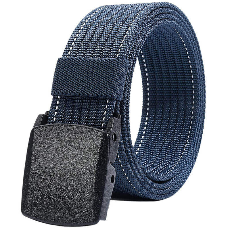 Men's Nylon Belt, Military Belts Breathable Webbing Canvas Belt with Plastic Buckle, Easy Trim to Fit 27-46" Waist - LionVII