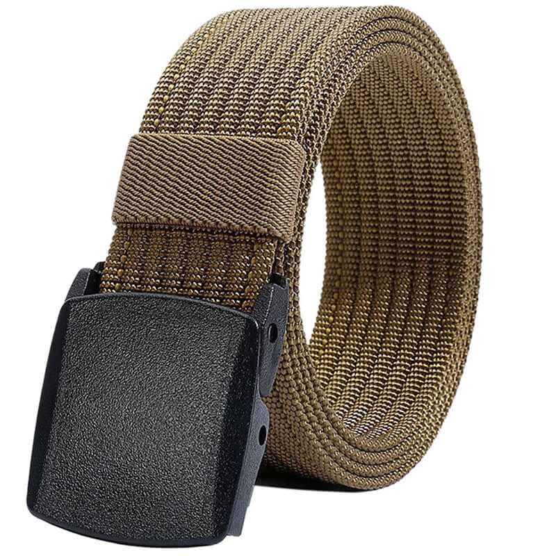 Men's Nylon Belt, Military Belts Breathable Webbing Canvas Belt with Plastic Buckle, Easy Trim to Fit 27-46" Waist - LionVII