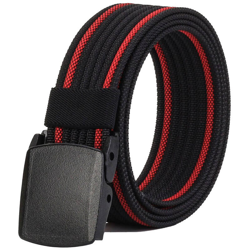 Nylon Belts Men, Adjustable Belt with YKK Plastic Buckle Durable for Outdoor, Trim to Fit 27- 46" Waist - LionVII