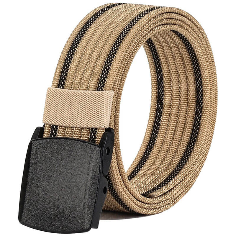 Nylon Belts Men, Adjustable Belt with YKK Plastic Buckle Durable for Outdoor, Trim to Fit 27- 46" Waist - LionVII