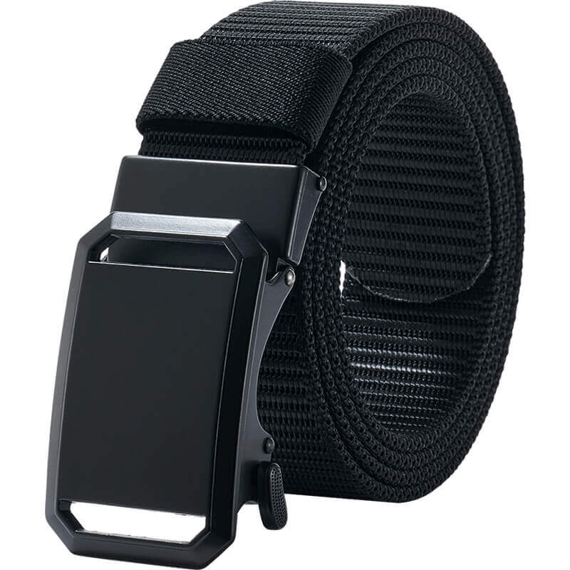 Ratchet Belts for Men, 1 3/8" Nylon Fabric Strap Belt with Click Buckle, Adjustable Trim to Fit 27- 46" Waist - LionVII