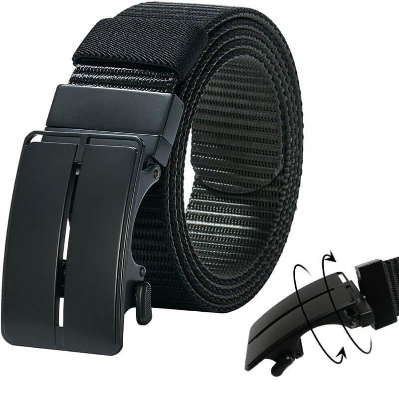 Ratchet Belts for Men - Mens Rotatable Belt Nylon Fabric 1 3/8" for Casual Jeans -Double-sided Adjustable - LionVII