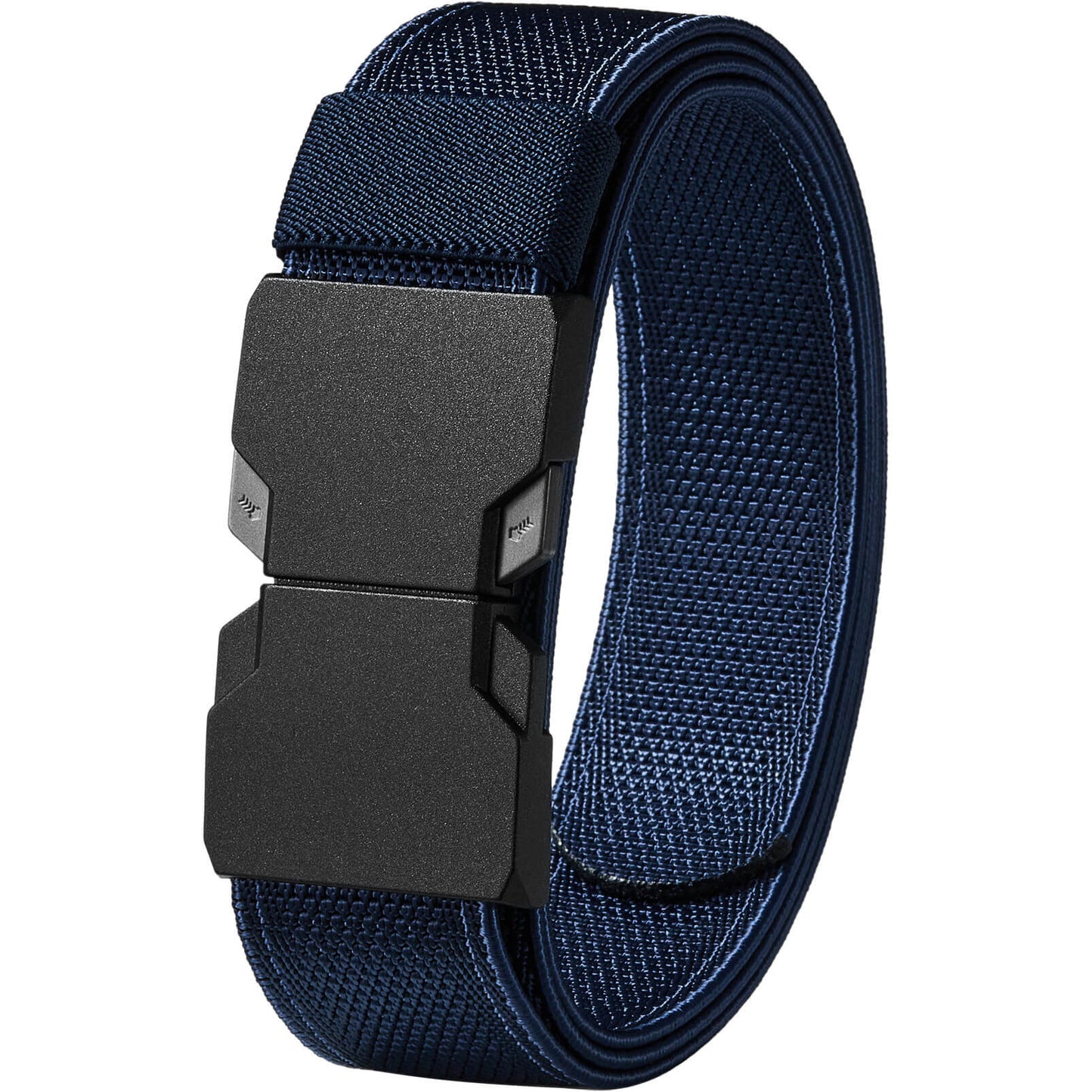 LionVII Elastic Men Belt, Stretch Belts with Quick Release Buckle Fit Through Belt Loops, Adjustable Trim to Fit 28-48" Waist