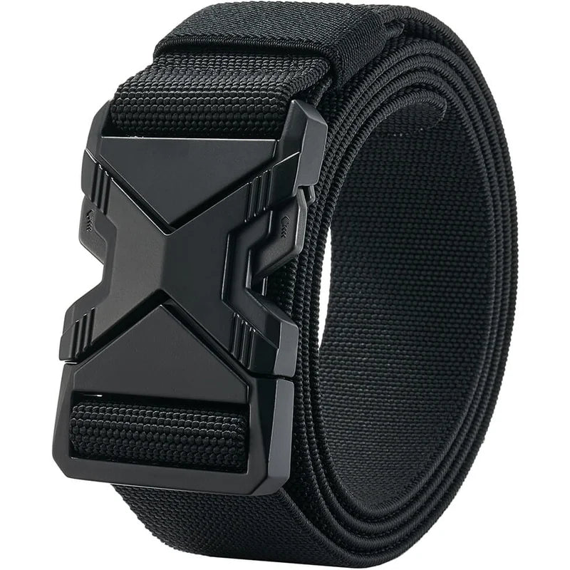 LionVII Tactical Belt, Elastic Stretch Military 1.5' Web Belt with Heavy Duty Quick Release Buckle for Waist Size Below 48' - This quick release elastic belt for men is durable comfortable &amp; breathable for outdoor sports & - LionVII Professional Gear