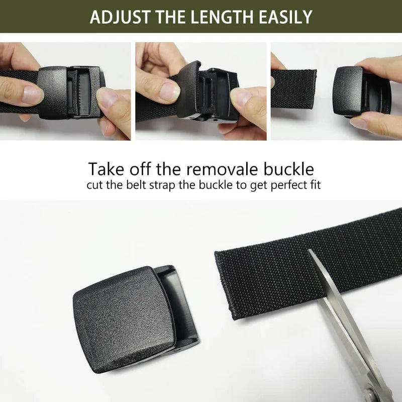 LionVII Men's Elastic Stretch Belts - 2 Colors in 1 Reversible Belt Strap with Plastic Buckle for Work Travel, Adjustable Trim to Fit 28-49' Waist - This elastic belt for men is durable comfortable and breathable for outdoor sports &amp; travel, can - LionVII Professional Gear