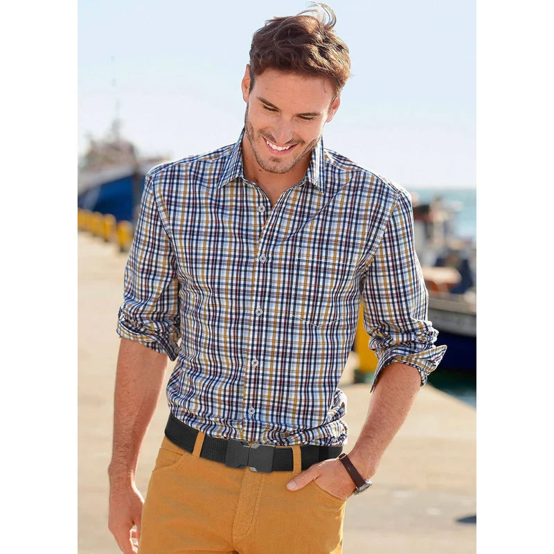 LionVII Elastic Men Belt, Stretch Belts with Quick Release Buckle Fit Through Belt Loops, Adjustable Trim to Fit 28-48' Waist - Product Demensions:
Belt Size(Approx):Total Length(included buckle):52'; Strap Width:1 3/8'.
Product - LionVII Professional Gear