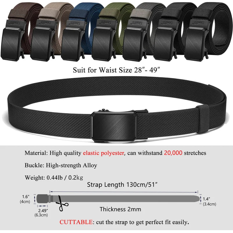 LionVII Ratchet Elastic Stretch Belts, 1 3/8' Belt for Men with Automatic Buckle for Men, Adjustable Trim to Fit 28-49' Waist - Make life enjoyble!
Elevate Your Style with LionVII
Upgrade your wardrobe with the LionVII Men's Ra - LionVII Professional Gear