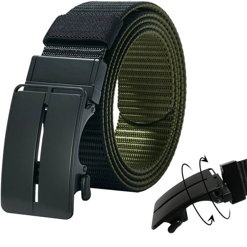 Ratchet Belts for Men - Mens Rotatable Belt Nylon Fabric 1 3/8' for Casual Jeans -Double-sided Adjustable - Product Features:1,Corrosion resistance, Oxidation resistance;2,Strong strap(twice as strong as the - LionVII Professional Gear