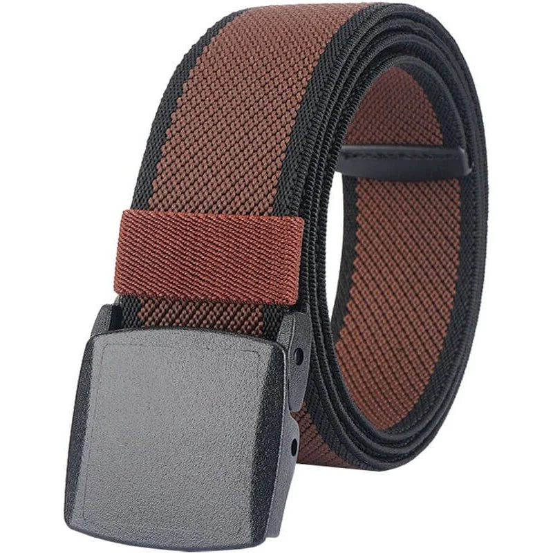 LionVII Men's Elastic Stretch Belts with YKK Plastic Buckle for Travel Work Sports, Trim to Fit 27-46' Waist - Product Features:

Corrosion resistance, Oxidation resistance;

High-tensile Elastic Polyester (supp - LionVII Professional Gear