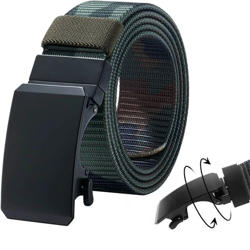Ratchet Belts Rotatable Buckle, 2 Colors in 1 Double-sided 1 3/8' Nylon Strap, Trim to Fit 27- 46'Waist - Product Features:1,Corrosion resistance, Oxidation resistance;2,Strong strap(twice as strong as the - LionVII Professional Gear