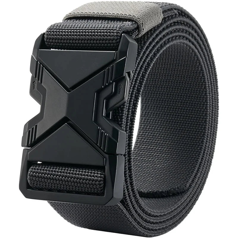 LionVII Tactical Belt, Elastic Stretch Military 1.5' Web Belt with Heavy Duty Quick Release Buckle for Waist Size Below 48' - This quick release elastic belt for men is durable comfortable &amp; breathable for outdoor sports & - LionVII Professional Gear
