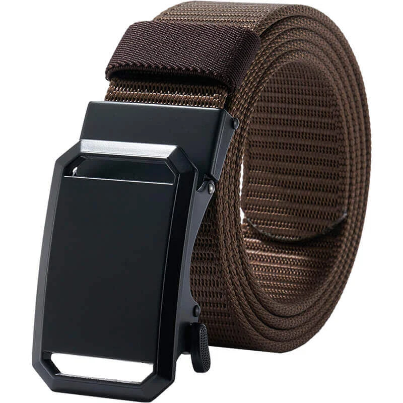 Ratchet Belts for Men, 1 3/8' Nylon Fabric Strap Belt with Click Buckle, Adjustable Trim to Fit 27- 46' Waist - Product Features:1,Corrosion resistance, Oxidation resistance;2,Strong strap(twice as strong as th - LionVII Professional Gear