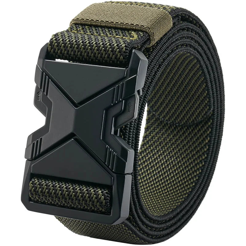 LionVII Tactical Belt, Elastic Stretch Military 1.5' Web Belt with Heavy Duty Quick Release Buckle for Waist Size Below 48' - This quick release elastic belt for men is durable comfortable &amp; breathable for outdoor sports & - LionVII Professional Gear