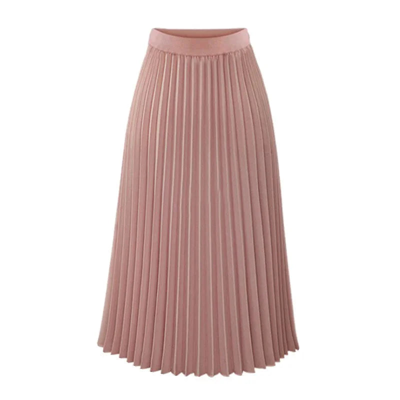 LionVII Women's Chiffon High Waist Pleated Skirts -  - LionVII Professional Gear
