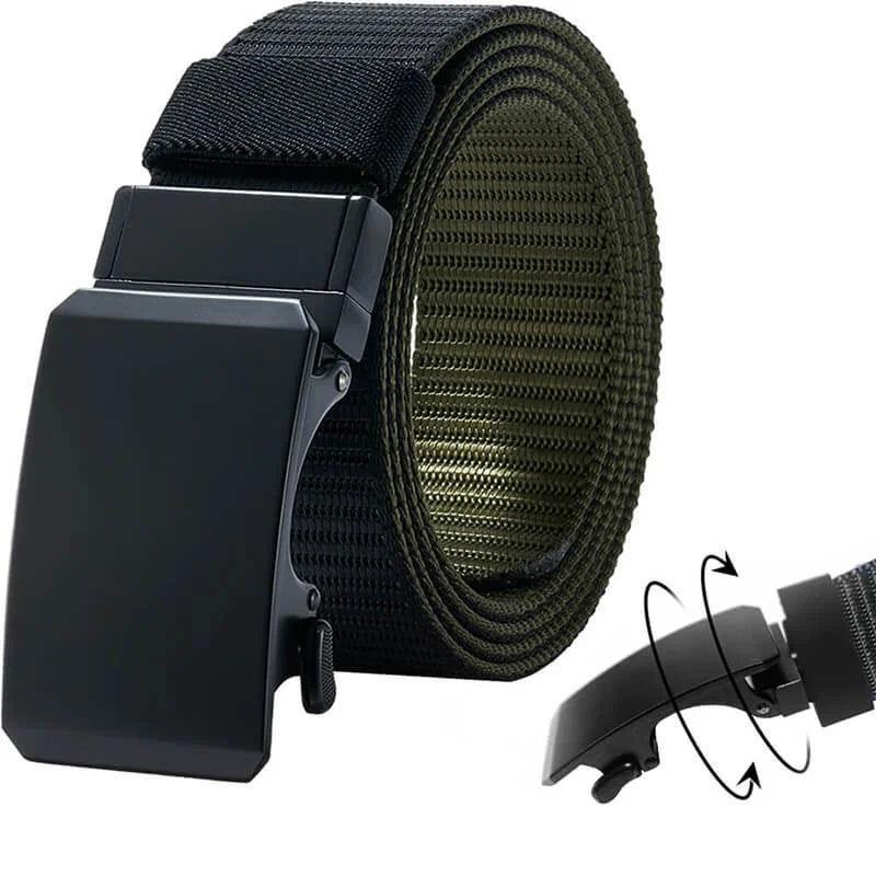 Ratchet Belts Rotatable Buckle, 2 Colors in 1 Double-sided 1 3/8' Nylon Strap, Trim to Fit 27- 46'Waist - Product Features:1,Corrosion resistance, Oxidation resistance;2,Strong strap(twice as strong as the - LionVII Professional Gear