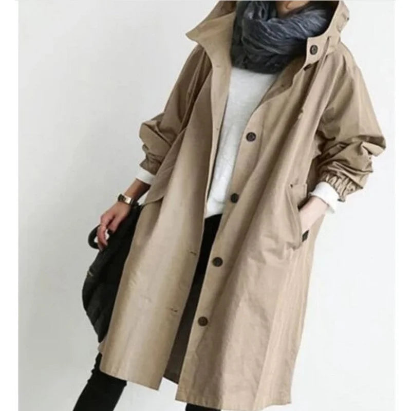 LionVII Gaberdines Coat - 秋装休闲款式风衣女中长款小个子2020新款气质收腰8色8码长袖外套 - LionVII Professional Gear