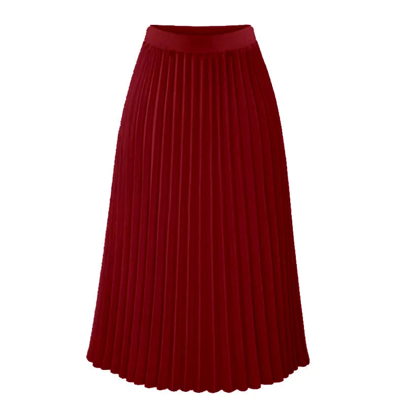 LionVII Women's Chiffon High Waist Pleated Skirts -  - LionVII Professional Gear