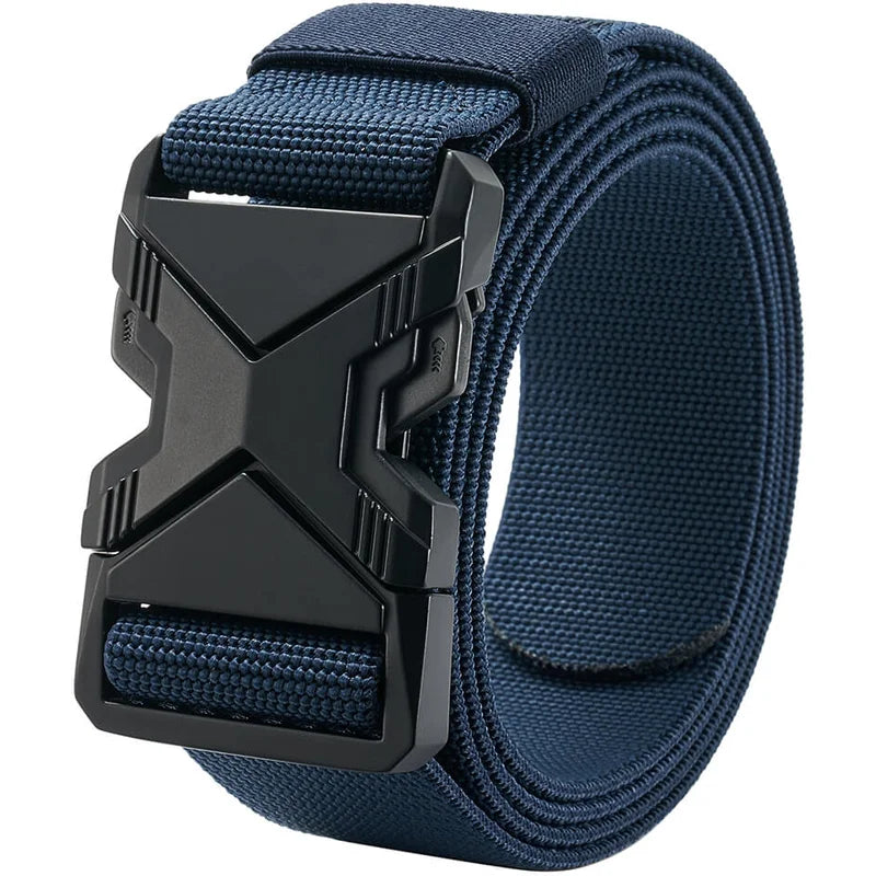 LionVII Tactical Belt, Elastic Stretch Military 1.5' Web Belt with Heavy Duty Quick Release Buckle for Waist Size Below 48' - This quick release elastic belt for men is durable comfortable &amp; breathable for outdoor sports & - LionVII Professional Gear