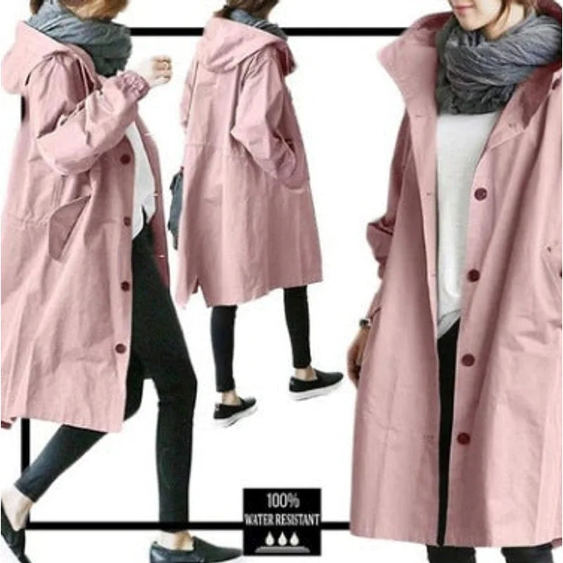 LionVII Gaberdines Coat - 秋装休闲款式风衣女中长款小个子2020新款气质收腰8色8码长袖外套 - LionVII Professional Gear